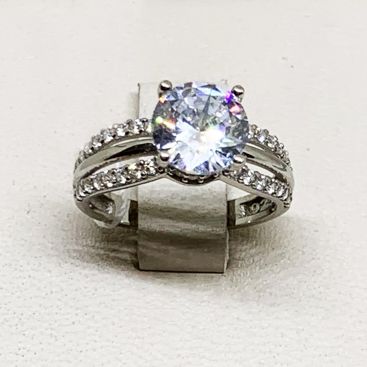 Кольцо серебряное с кубическим цирконием 2,95 г р. 17 (1714373324)