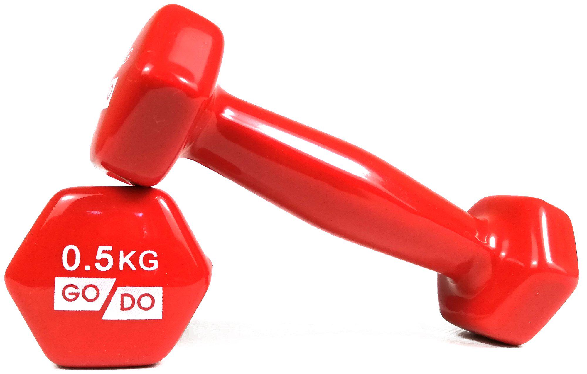 Гантелі EasyFit GoDo з вініловим покриттям 0,5 кг Червоний (EF-GD05R) - фото 2 Гантелі EasyFit GoDo з вініловим покриттям 0,5 кг Червоний (EF-GD05R) - фото 2