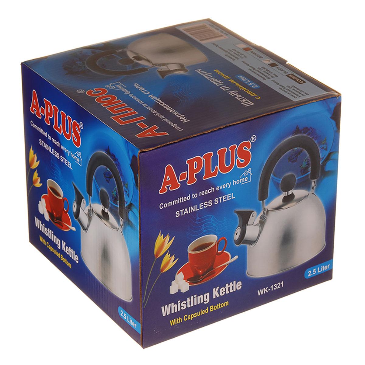 Чайник A-Plus со свистком 2,5 л (1321) - фото 4 Чайник A-Plus со свистком 2,5 л (1321) - фото 4