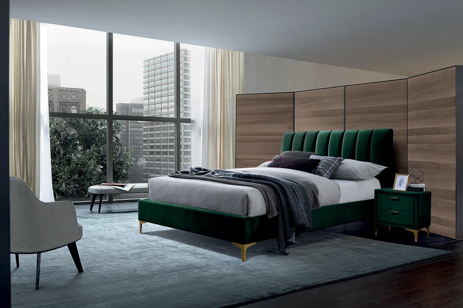 Двоспальне ліжко Signal Mirage Velvet 160x200 Зелений
