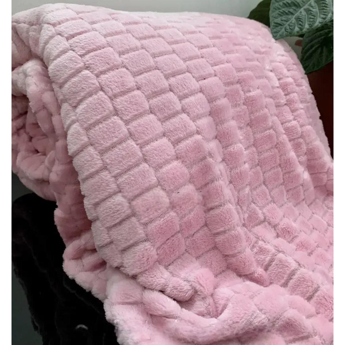 Плед Koloco мікрофібра полуторний 150х200 см Рожевий (37159) - фото 1 Плед Koloco мікрофібра полуторний 150х200 см Рожевий (37159) - фото 1