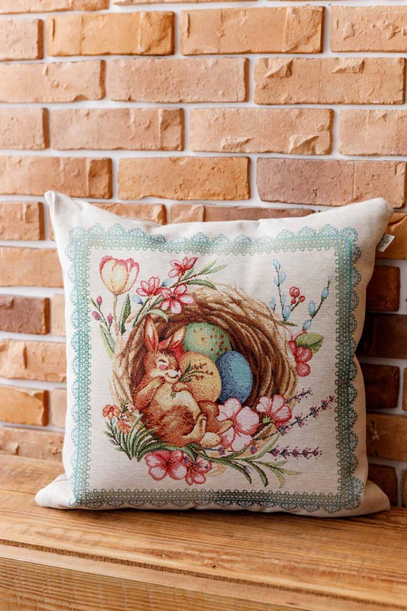 Подушка декоративна великодня Злагода Зайчик 45х45 см (034258)