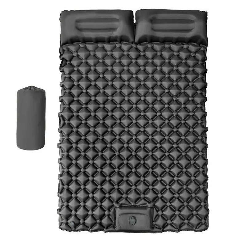 Надувной двойной матрас со встроенным насосом RIAS 190x120 см Black (3_07877)