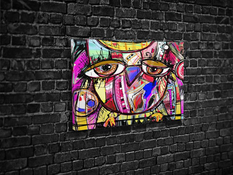 Картина для интерьера абстракция Сова 51x34 см (525)