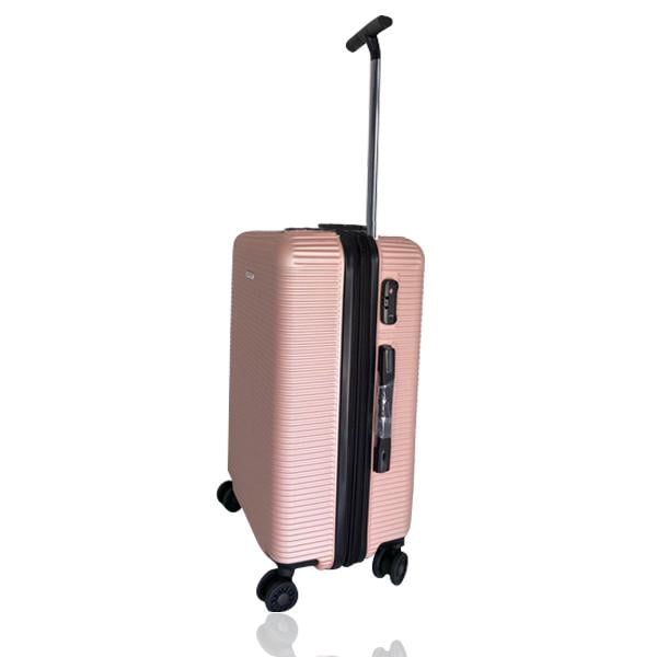 Чемодан дорожный Airtex 968 гигант поликарбонат XL 101 л 75х50х30 см Розово-золотой