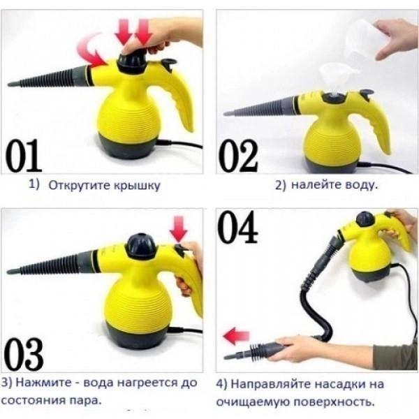 Пароочиститель Steam Cleaner DF-A001 многофункциональный ручной (DF-A001) - фото 4