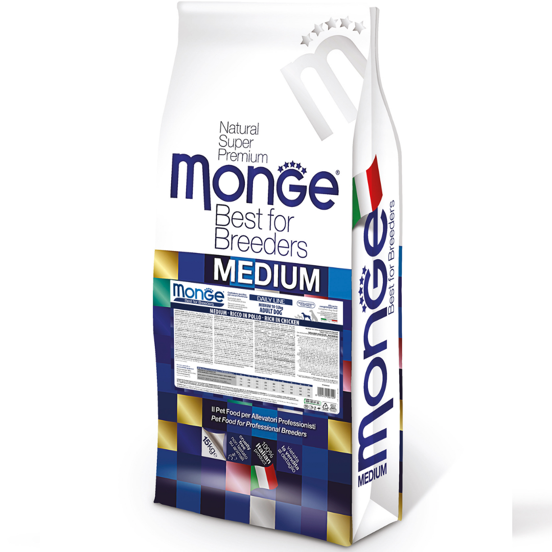 Корм для собак Monge Dog Medium курица с рисом 15 кг