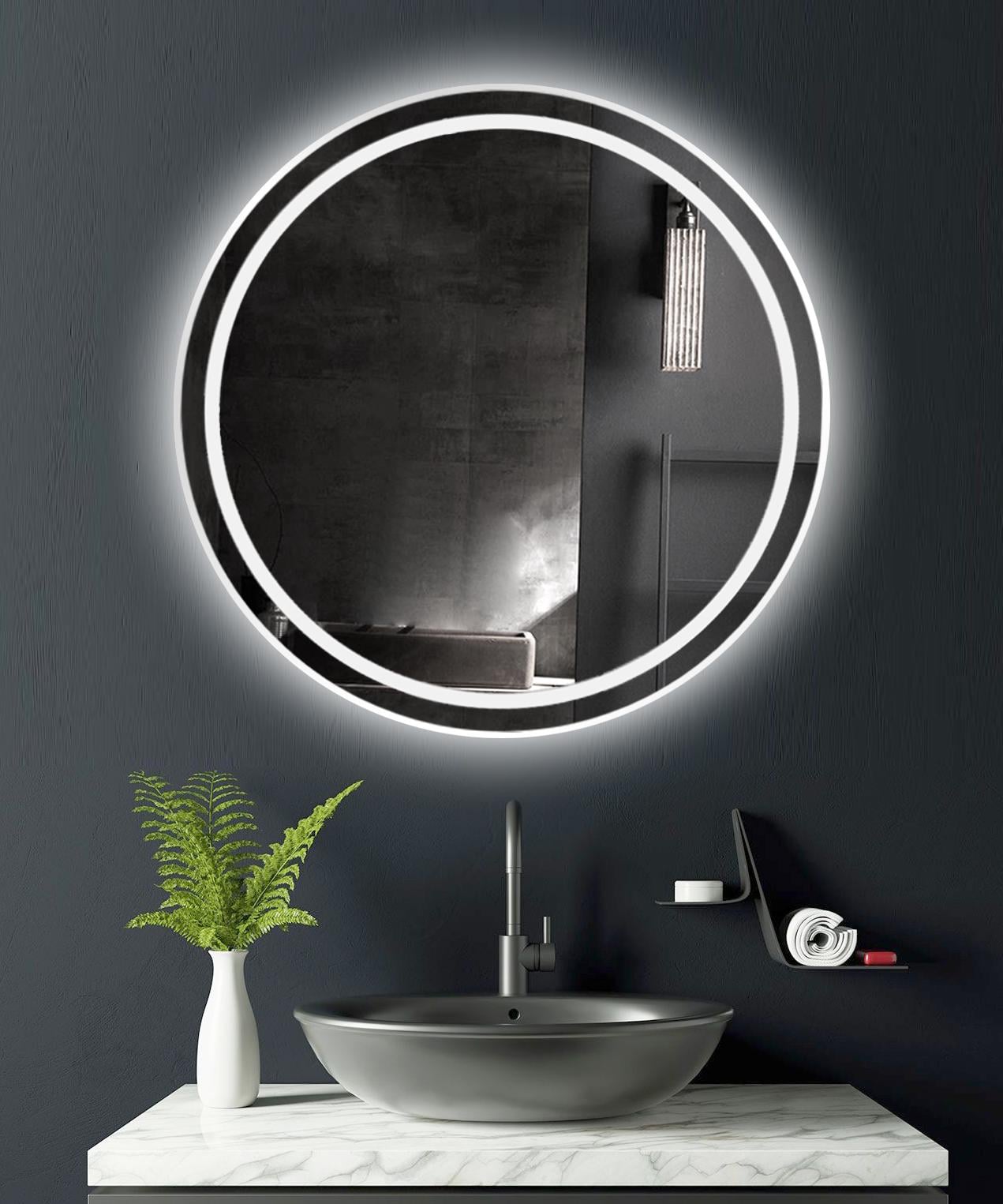 Зеркало в раме Dim Dzerkal ARBA с LED-подсветкой 80х80 см (2679)