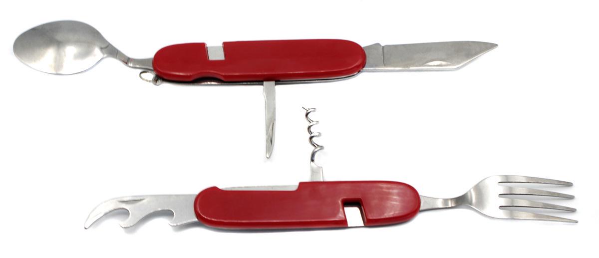 Прибор столовый 6в1 складной Красный (Mult073) - фото 2