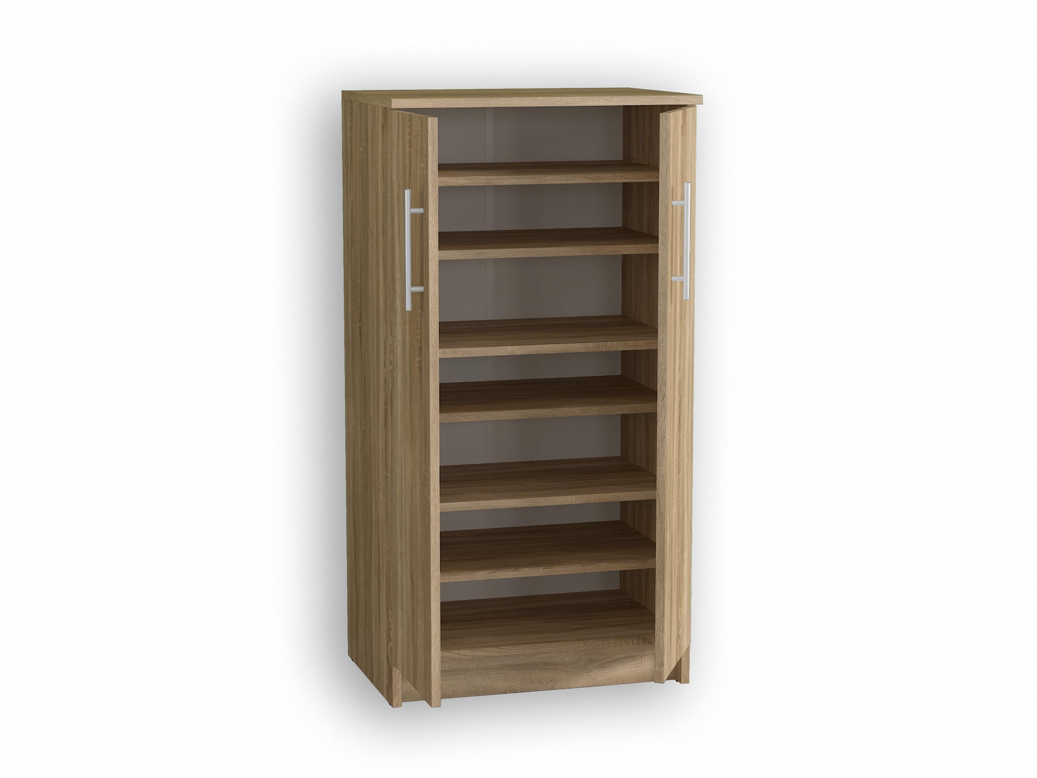 Тумба для обуви с полками F-19 562х402х1080 мм Дуб Сонома - фото 4