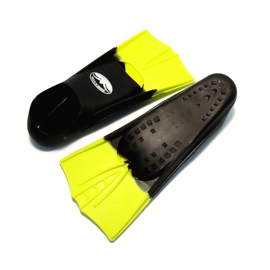 Ласты для плавания в бассейне Sprinter короткие силикон р. 36-38 Черный/Салатовый (6936116101870)