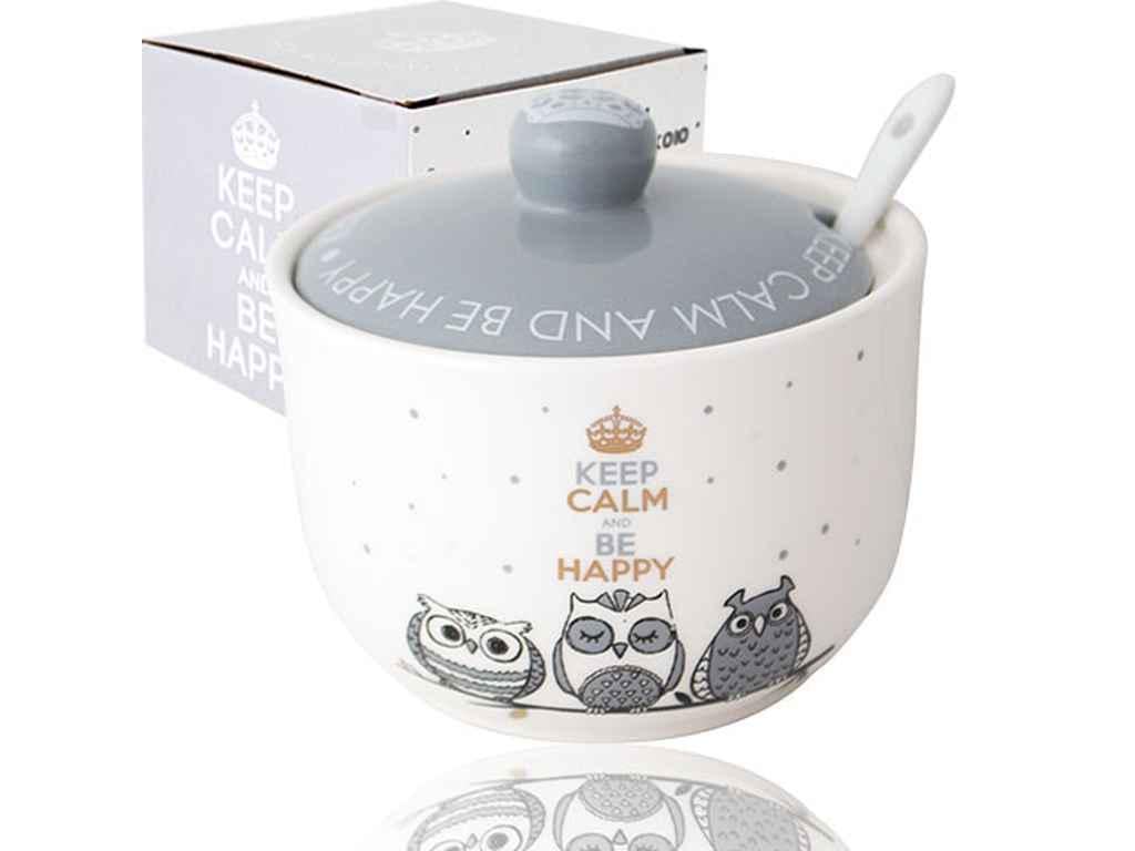 Сахарница с ложкой Совушки 450 мл 11х75 см (2242-18 SNT) Сахарница с ложкой Совушки 450 мл 11х75 см (2242-18 SNT)