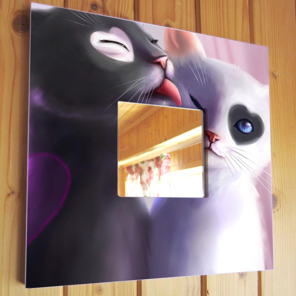 Зеркало декоративное Кошечки Любовь 260х260 мм (M03679)