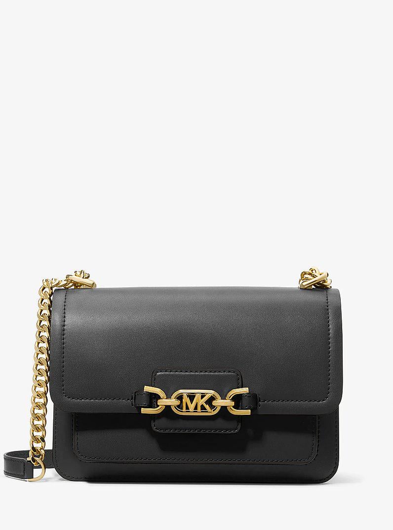 Сумка женская Michael Kors Heather Large Logo Shoulder Bag Черный (38322441)