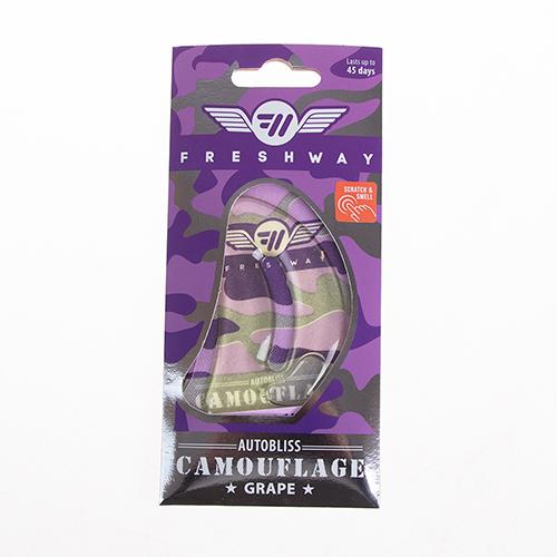 Освежитель воздуха жидкий Fresh Way Camouflage AutoBliss Grape 8 мл (00000051128)