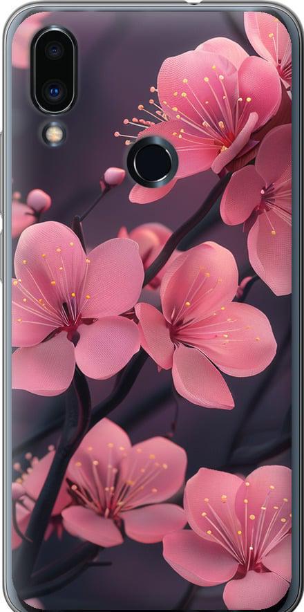 Чехол на Meizu Note 9 Пурпурная сакура (6075t-1689-42517)