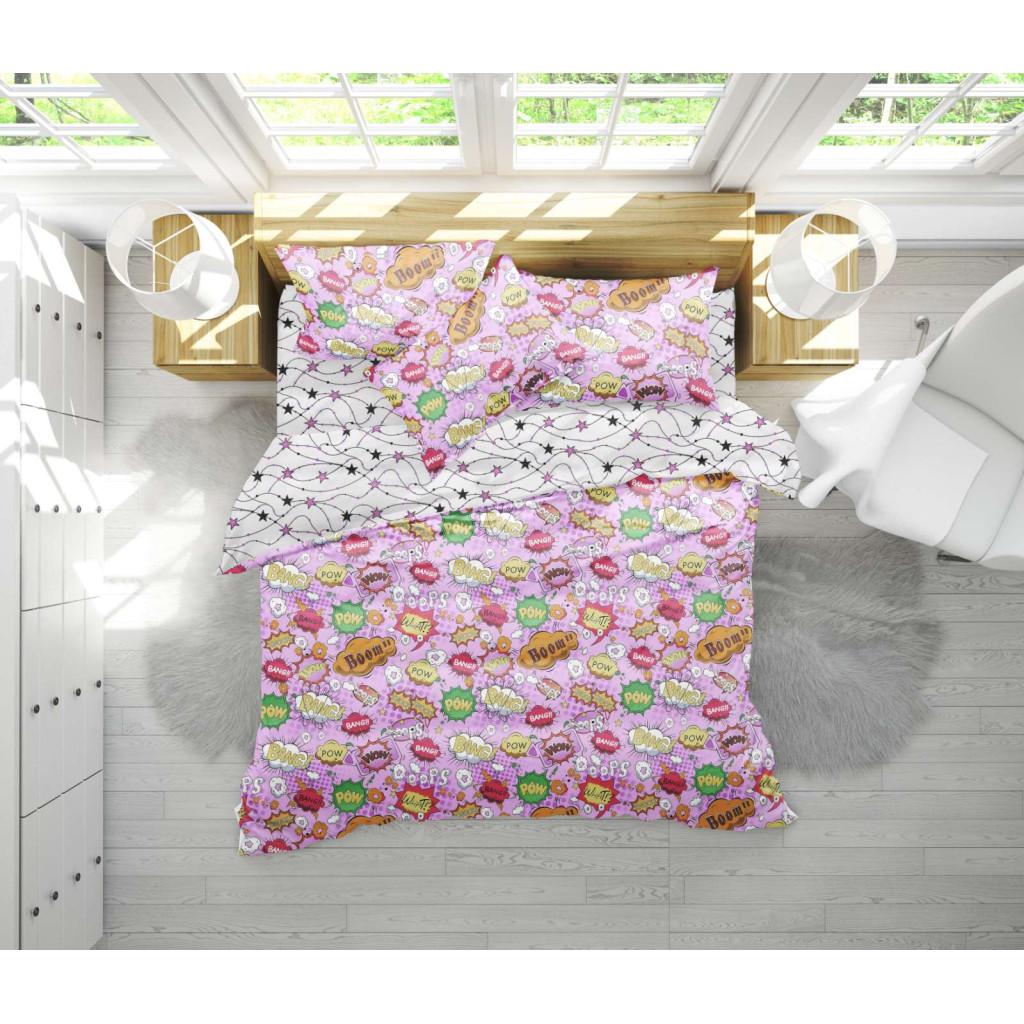 Комплект постельного белья MirSon Бязь 17-0512 Bombs семейный Pink (2200003635270)