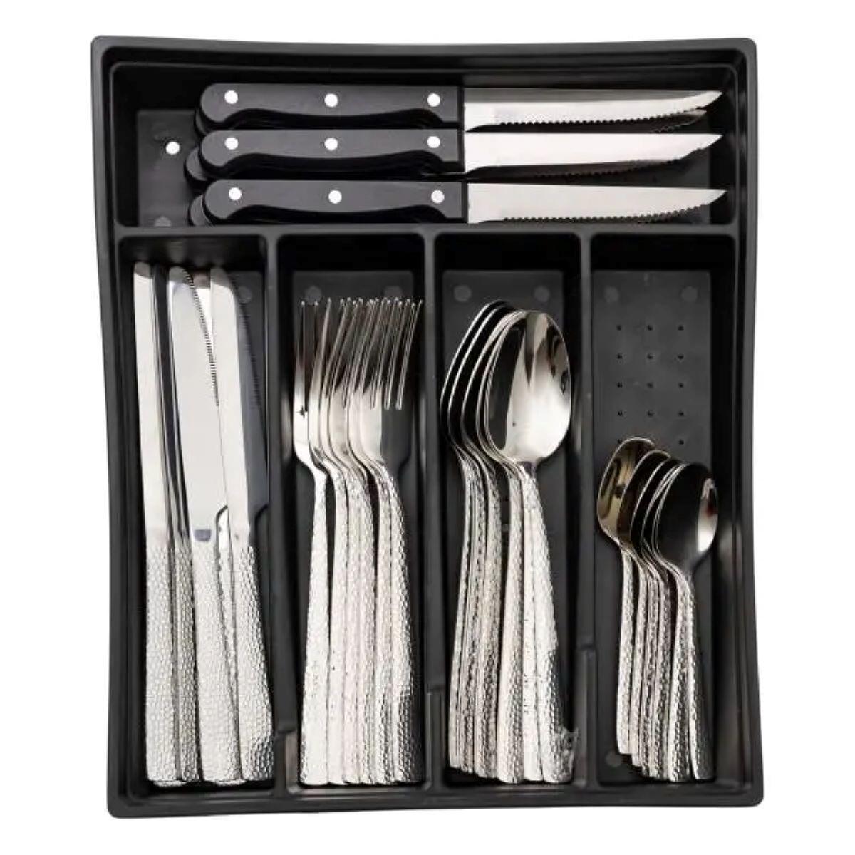 Набор столовых приборов в футляре на 6 человек в футляре 30 пр. Серебристый - фото 3 Набор столовых приборов в футляре на 6 человек в футляре 30 пр. Серебристый - фото 3