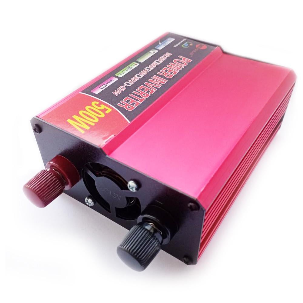 Автомобильный инвертор Aton Solar Power Inverter 007 c 12V на 220V 500W модифицированная синусоида Red (11030) - фото 2