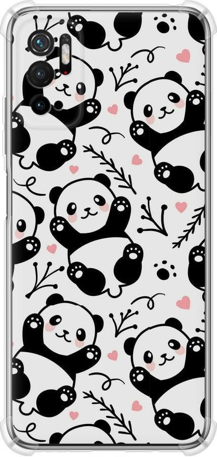 Чехол на Xiaomi Poco M3 Pro Панды (4318sp-2369-42517)