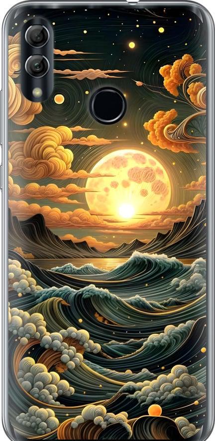 Чехол на Huawei Honor 10 Lite Арт волны (6332t-1618-42517)