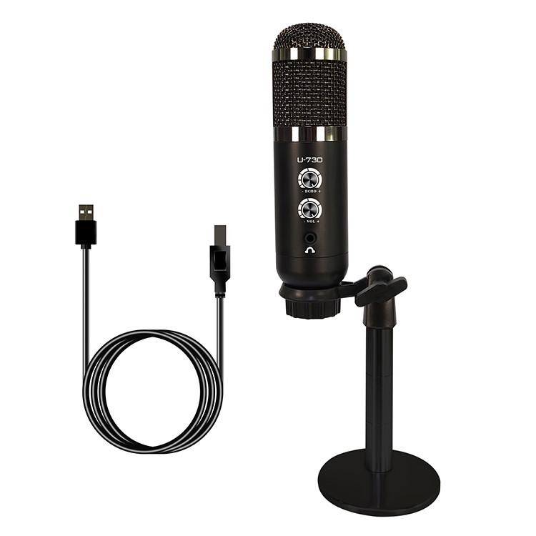 Микрофон проводной USB Bakeey U730/штатив поп-фильтр/bluetooth наушники/адаптер (1425375416) - фото 5