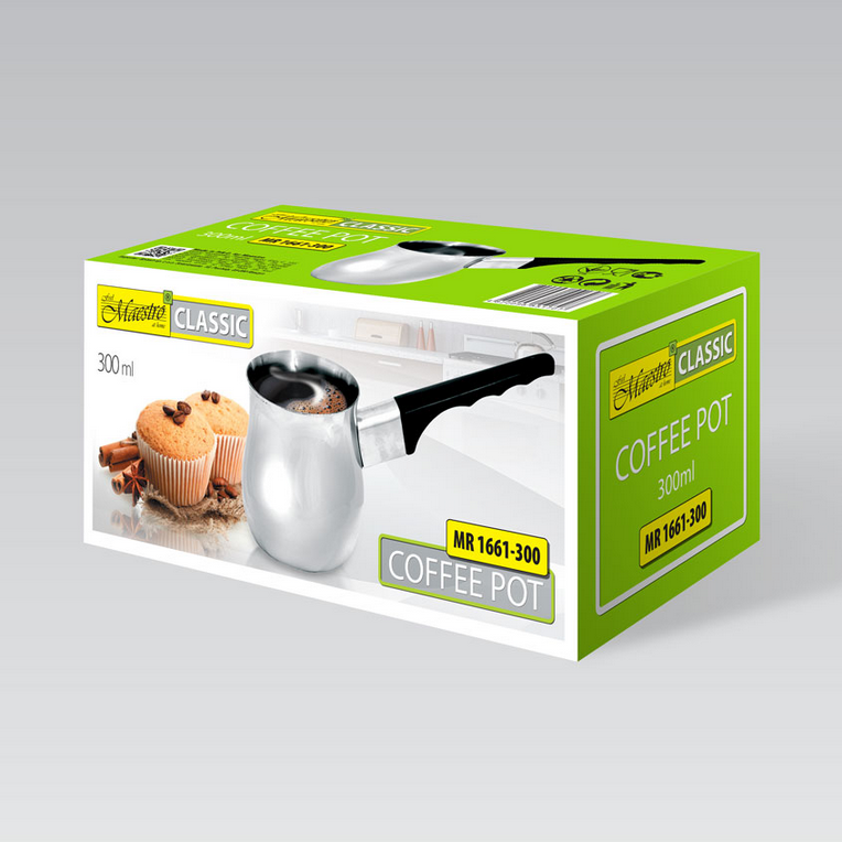 Турка из нержавеющей стали Maestro 300 мл (MR-1661-3) - фото 3 Турка из нержавеющей стали Maestro 300 мл (MR-1661-3) - фото 3