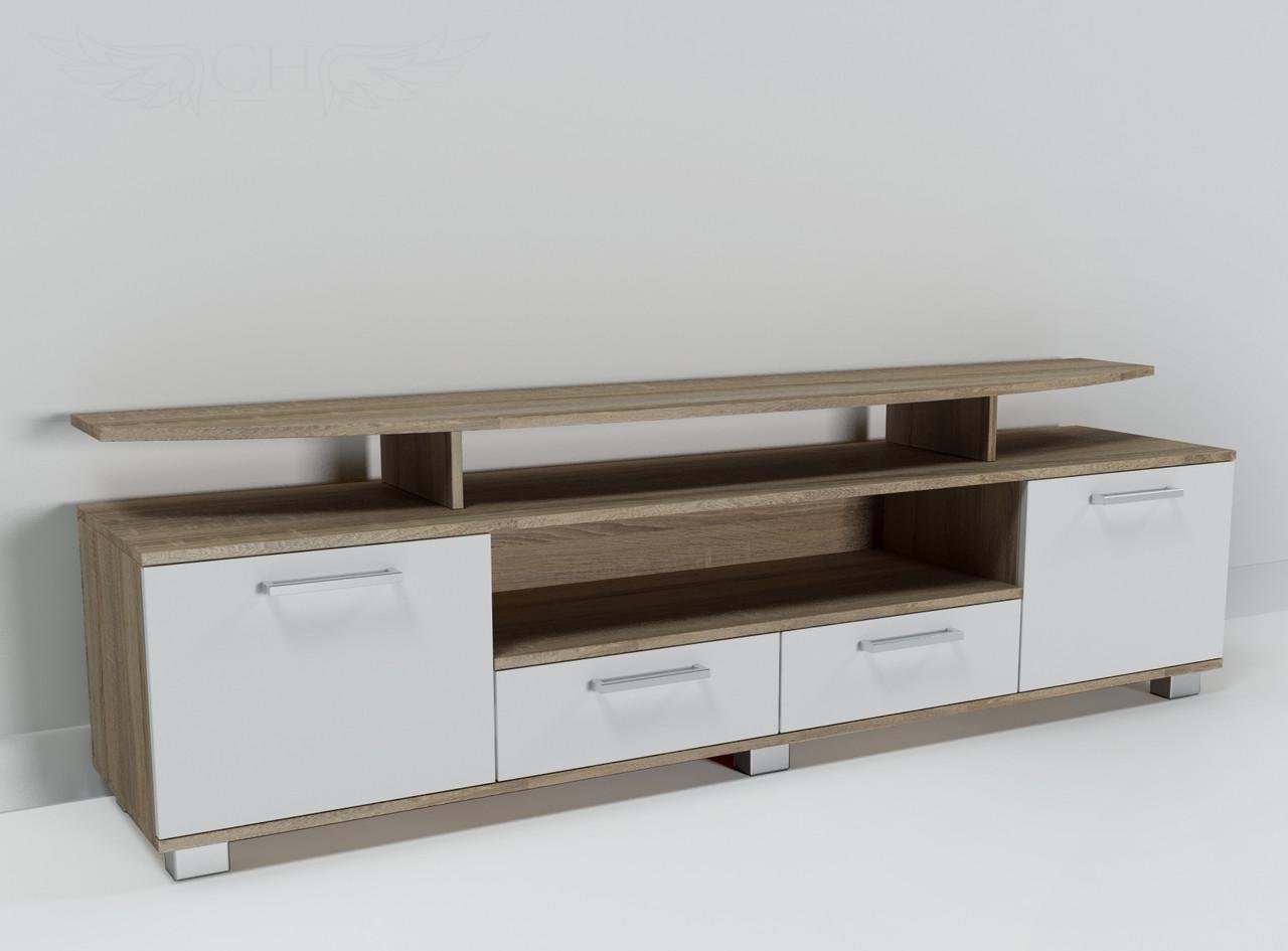 Тумба для телевизора Zeus Comfy Home Display-2 ламинированное ДСП Дуб сонома/Белый