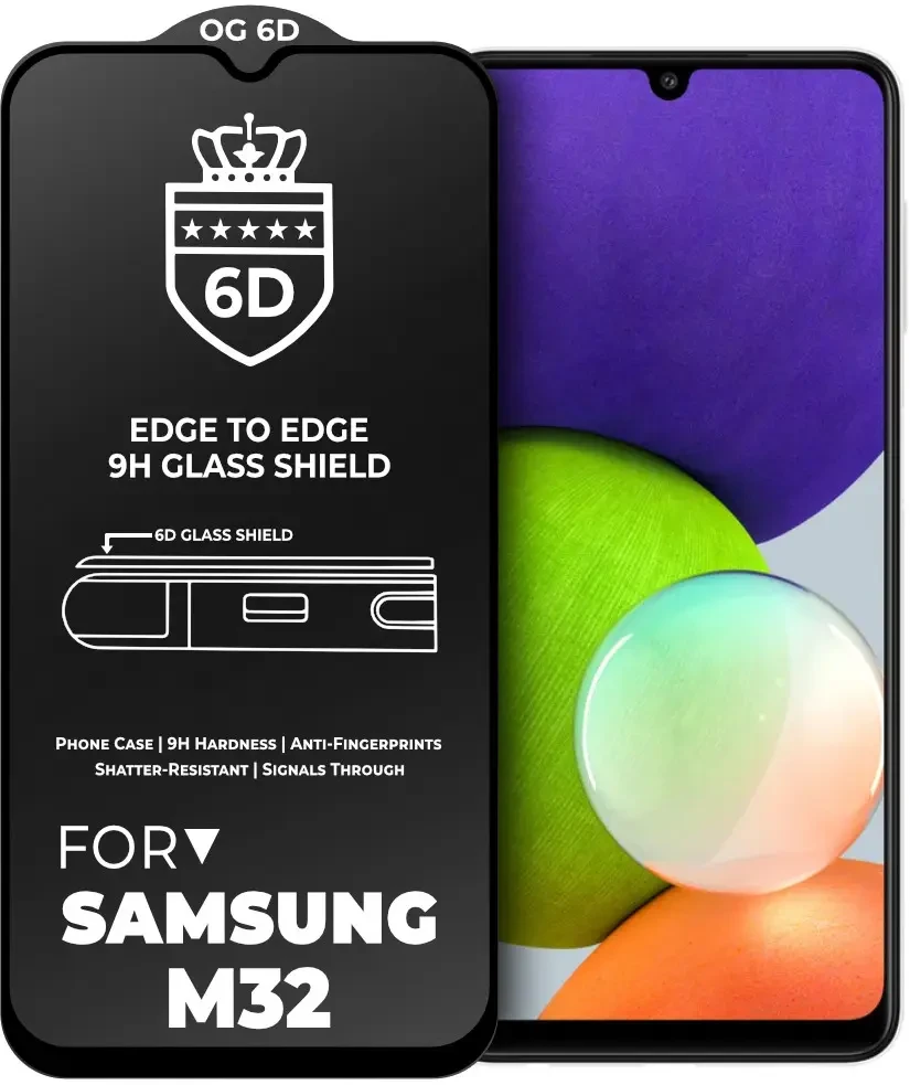 Защитное стекло 6D для Samsung M32 противоударное Защитное стекло 6D для Samsung M32 противоударное