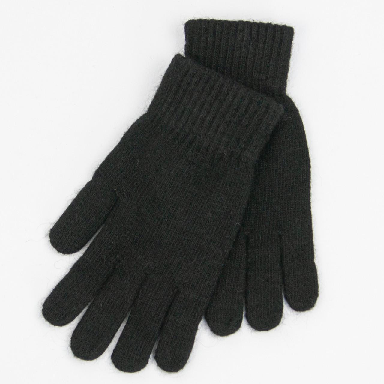 Чоловічі ангорові рукавички 21-5-25 універсальний розмір Чорний (DR007668)