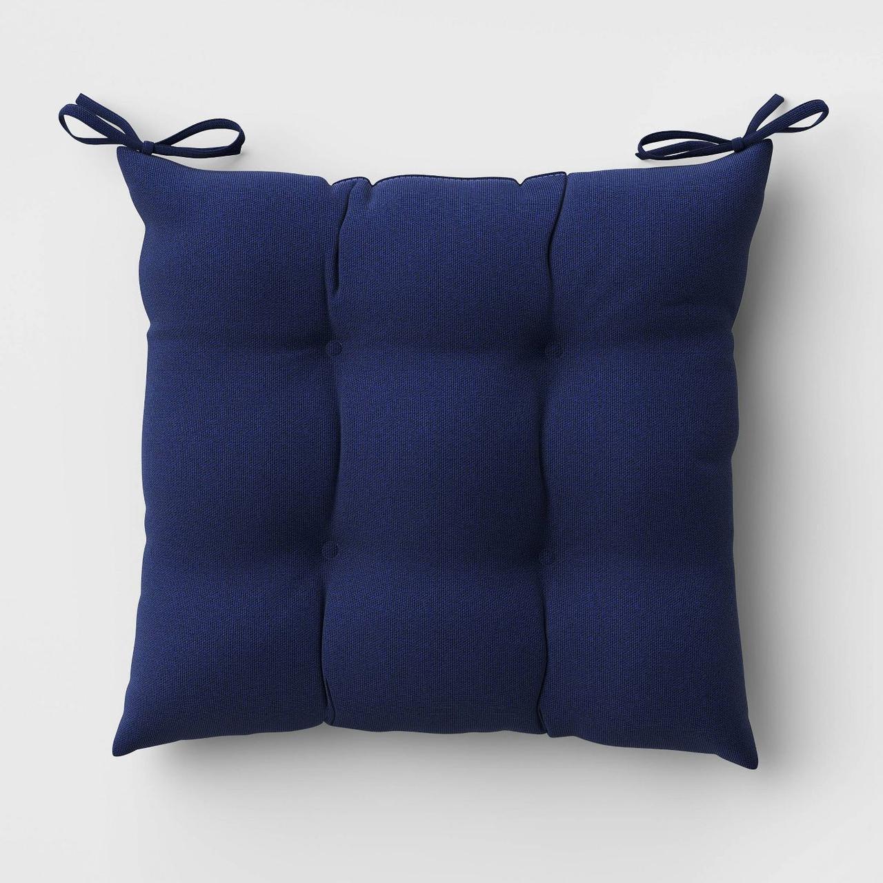 Подушка на стул/скамейку BIG YETI 50x5x50 см квадратная ткань дралон Темно-синий (1494317664)