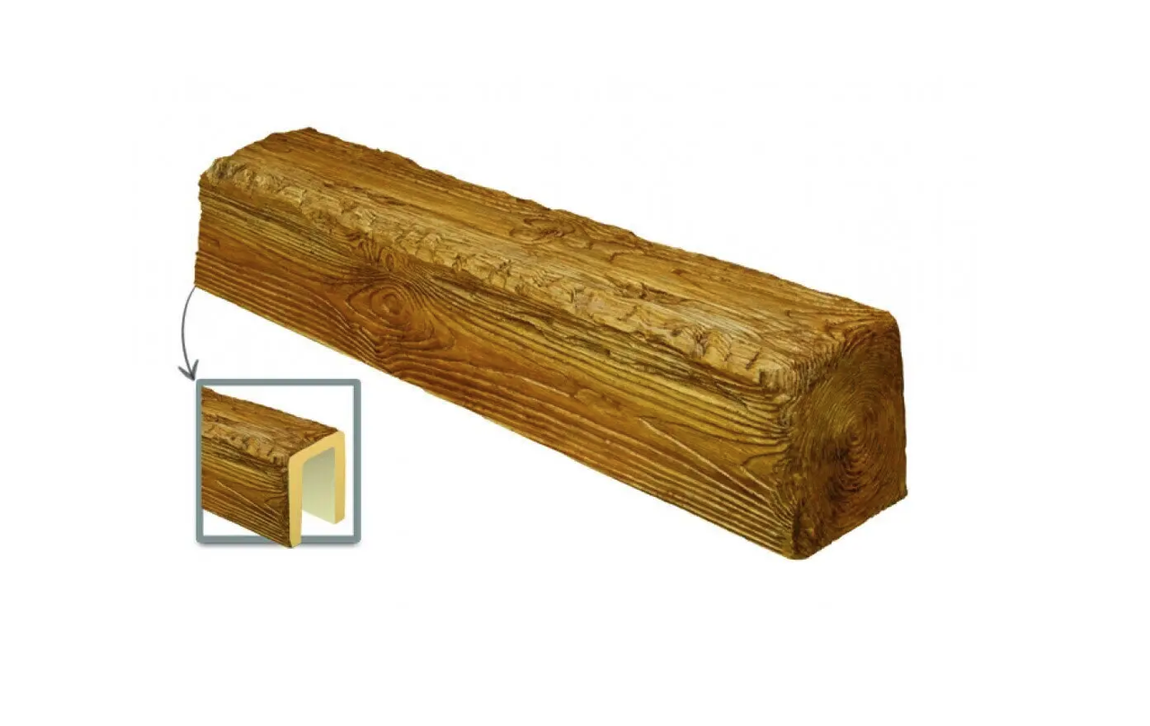 Балка полиуретановая DECOWOOD Рустик EQ 006 classic 12х12 см 2 м Светлый (2348847882) - фото 2 Балка полиуретановая DECOWOOD Рустик EQ 006 classic 12х12 см 2 м Светлый (2348847882) - фото 2
