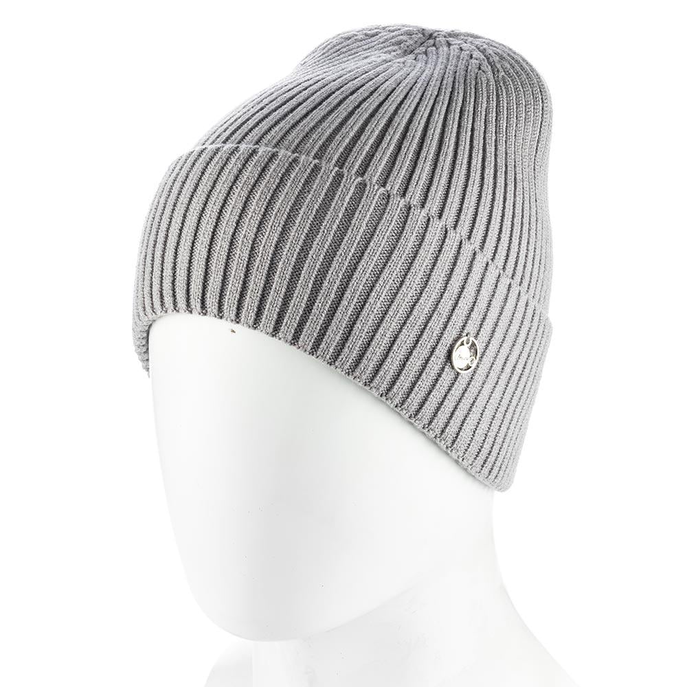 Шапка женская луковичка из вискозы с отворотом одинарной вязки Atrics WH921 One size Серый (288921)