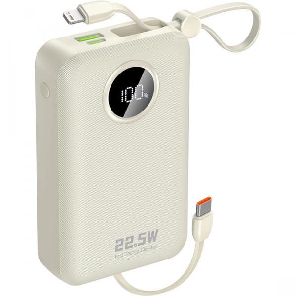 Повербанк Dudao K14+ 20000 mAh 22,5W White (6977196680023)