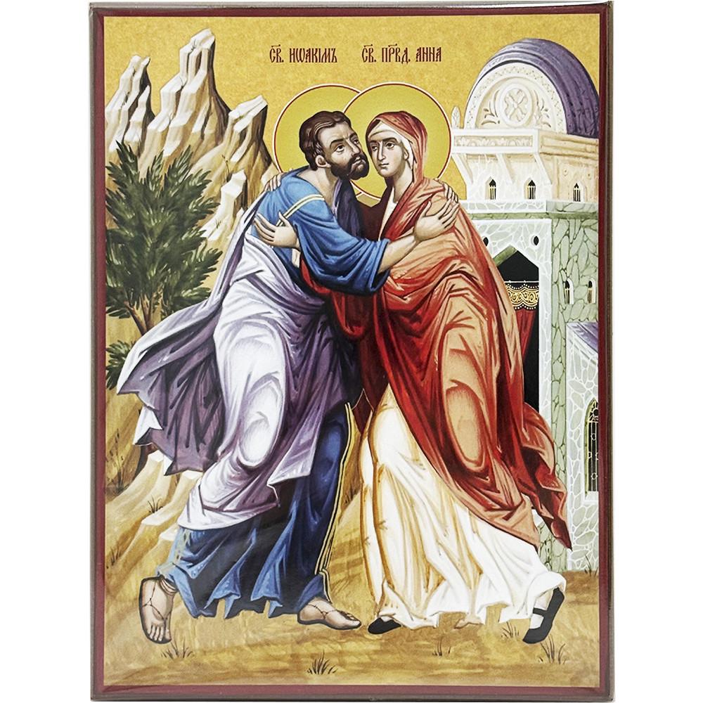 Ікона Іоаким та Анна батьки Пресвятої Богородиці 15х20 см (30654662)