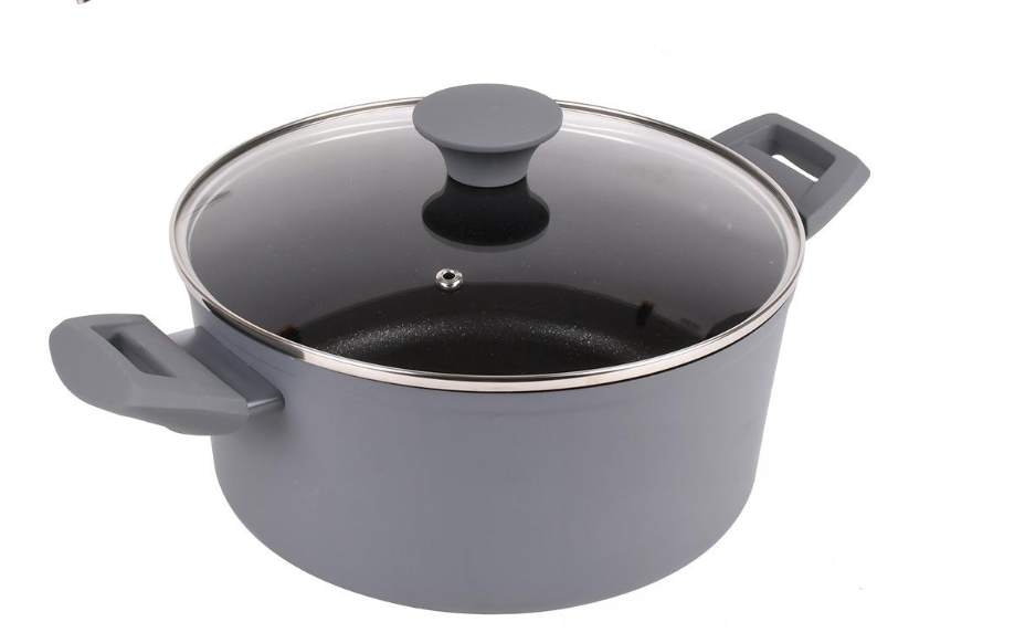 Каструля з кришкою HOME мармур індукційне дно 26х12 см (10372-26) Каструля з кришкою HOME мармур індукційне дно 26х12 см (10372-26)