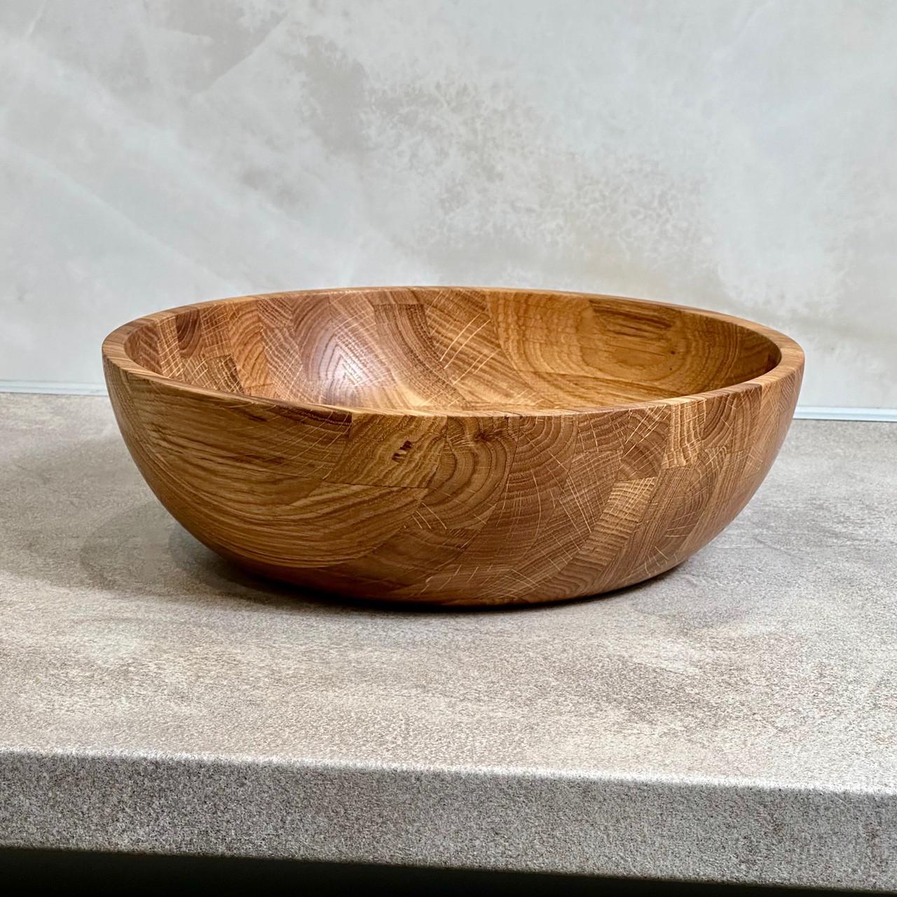 Салатниця дерев'яна з дуба 30 см (27722346)