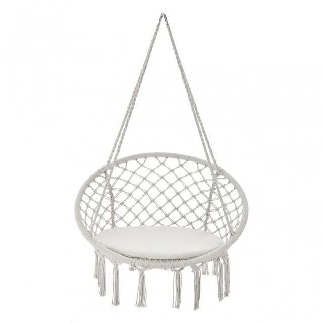 Кресло подвесное бразилийское Bonro B-092-2 с подушкой 120 кг Бежевый (2577414393)