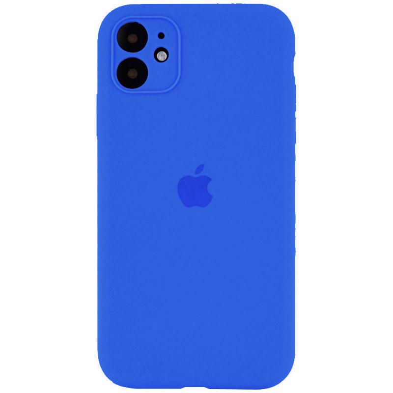 Противоударный чехол Silicone Case Full Camera Protective AA для Apple iPhone 12 6.1" Синий/Capri Blue
