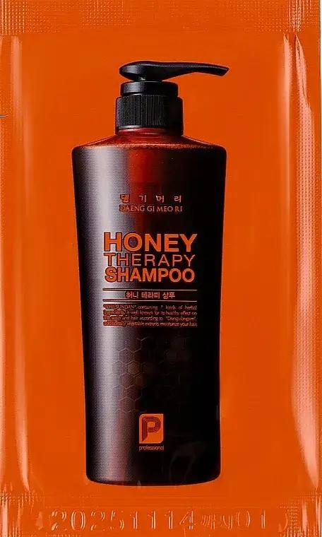 Шампунь для поврежденных волос Daeng Gi Meo Ri Honey Therapy питательный медовый 10 мл (508_1691) - фото 1