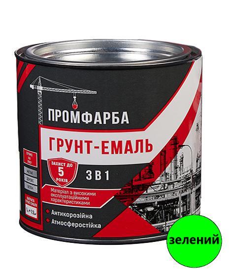 Грунт-эмаль антикоррозионная ПРОМФАРБА 3в1 2,5 кг 1,85 л Зеленый