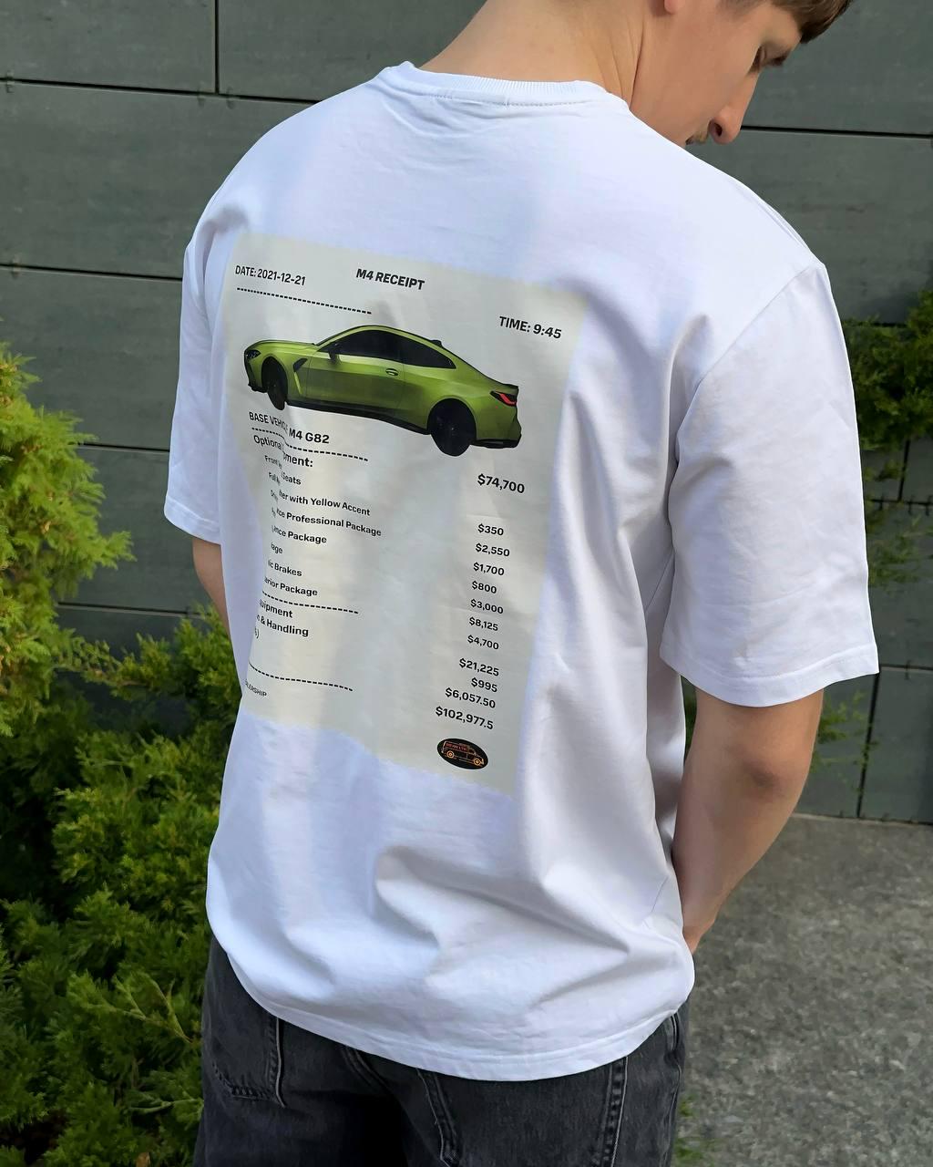 Футболка MEAN LTD RECEIPT BMW M4 G82 M Белый (MLD28801502) - фото 5 Футболка MEAN LTD RECEIPT BMW M4 G82 M Белый (MLD28801502) - фото 5
