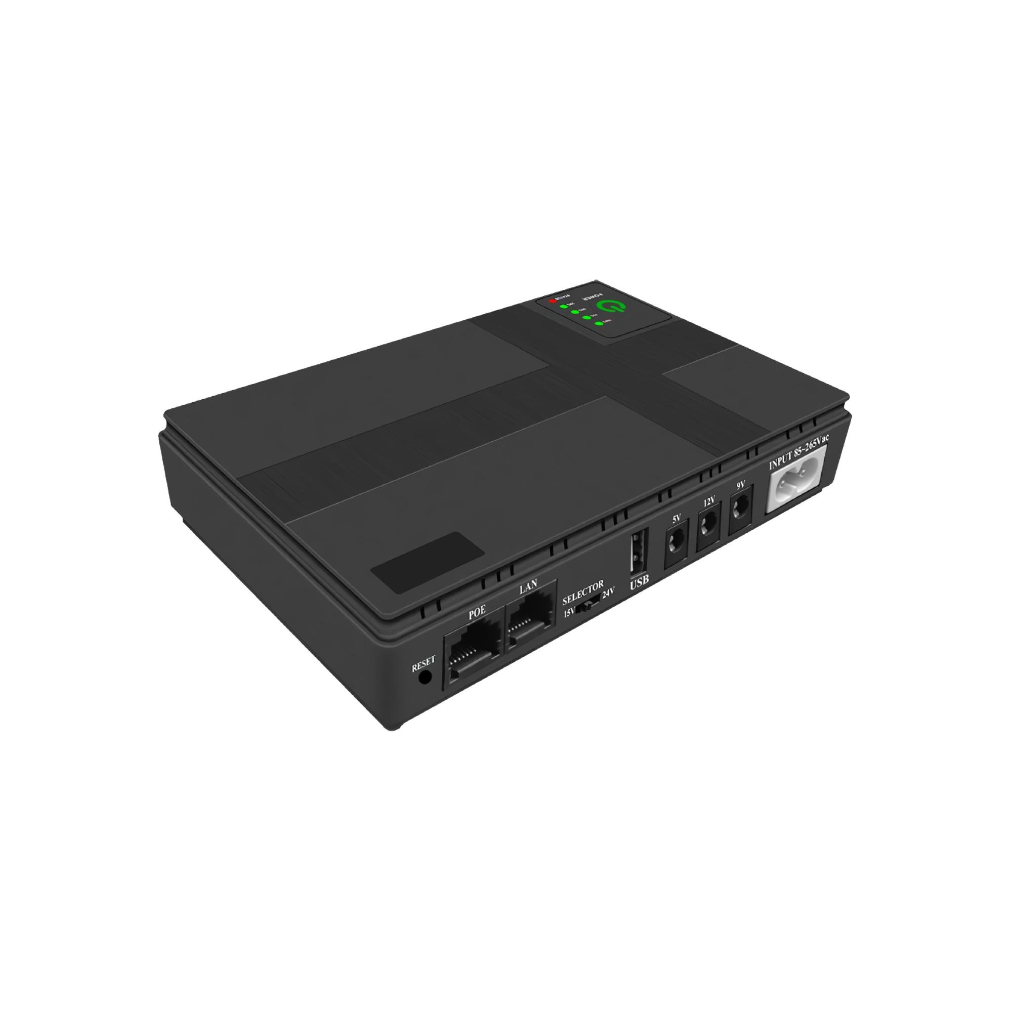 Джерело безперебійного живлення для роутеру mini-UPS DC1018P WI-Fi 12V/9V/5v 10 400 mAh Чорний