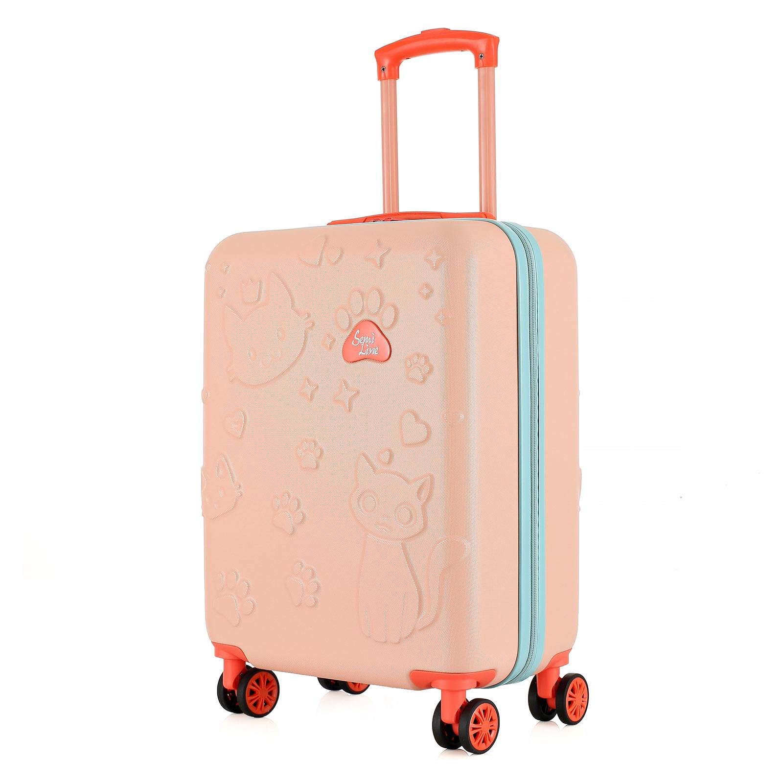 Чемодан детский SEMI LINE 20" ABS пластик 4 колеса 360° ручная кладь 34 л для детей S Pink/Blue Чемодан детский SEMI LINE 20" ABS пластик 4 колеса 360° ручная кладь 34 л для детей S Pink/Blue