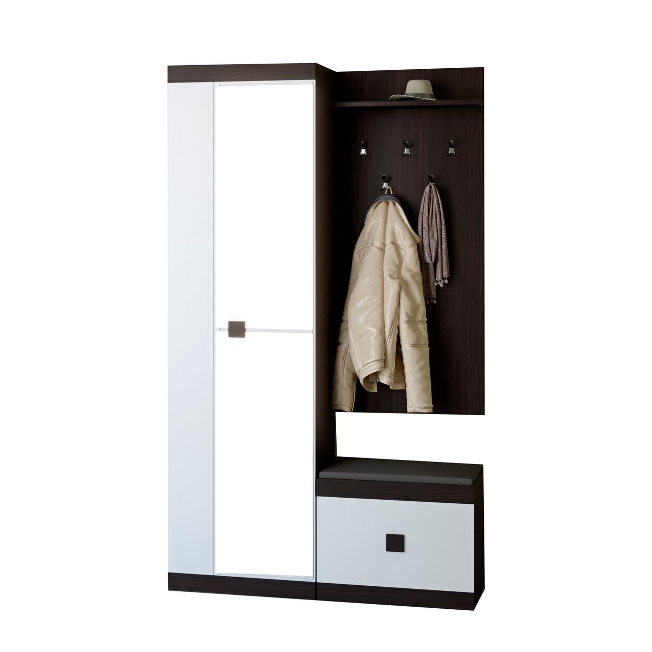 Прихожая Эверест Соната 3 модульная 3 элемента Венге темный/Белый (DTM-2532)