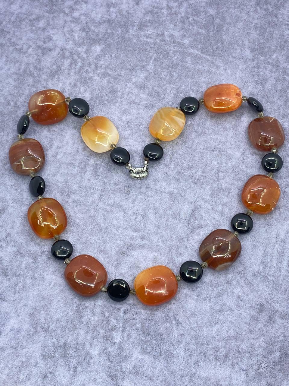 Намисто сердолік 52 см Коричневий (554)