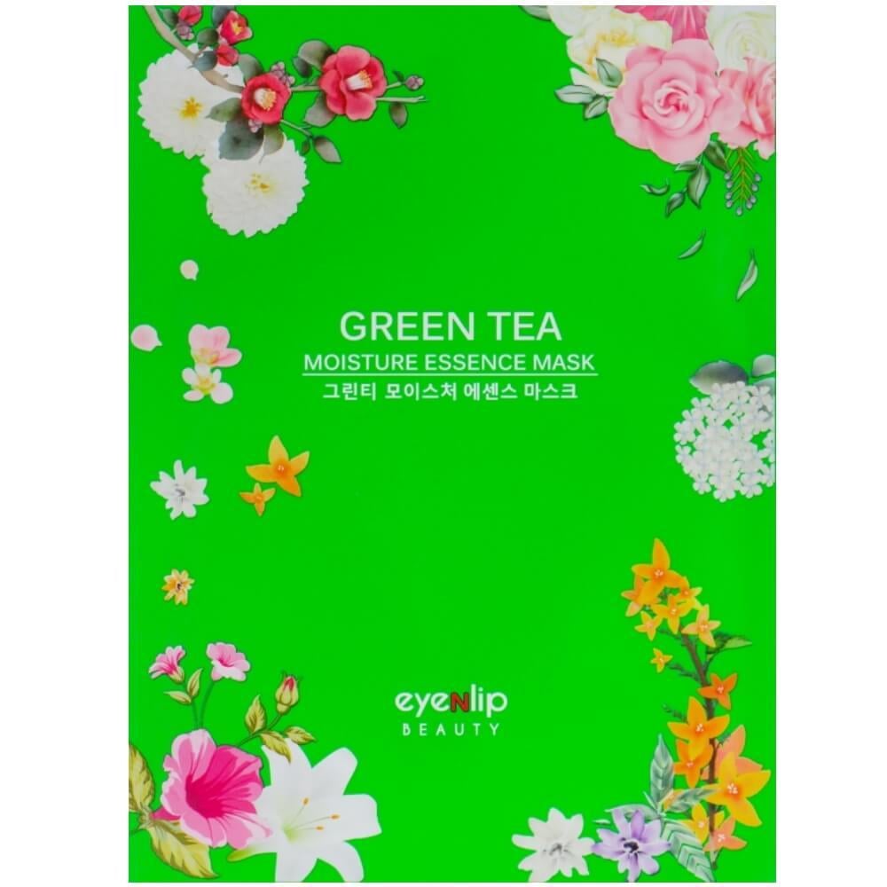 Маски для лица с зеленым чаем Eyenlip Moisture Essence Mask Green Tea 25 мл 10 шт. (8809555251767)