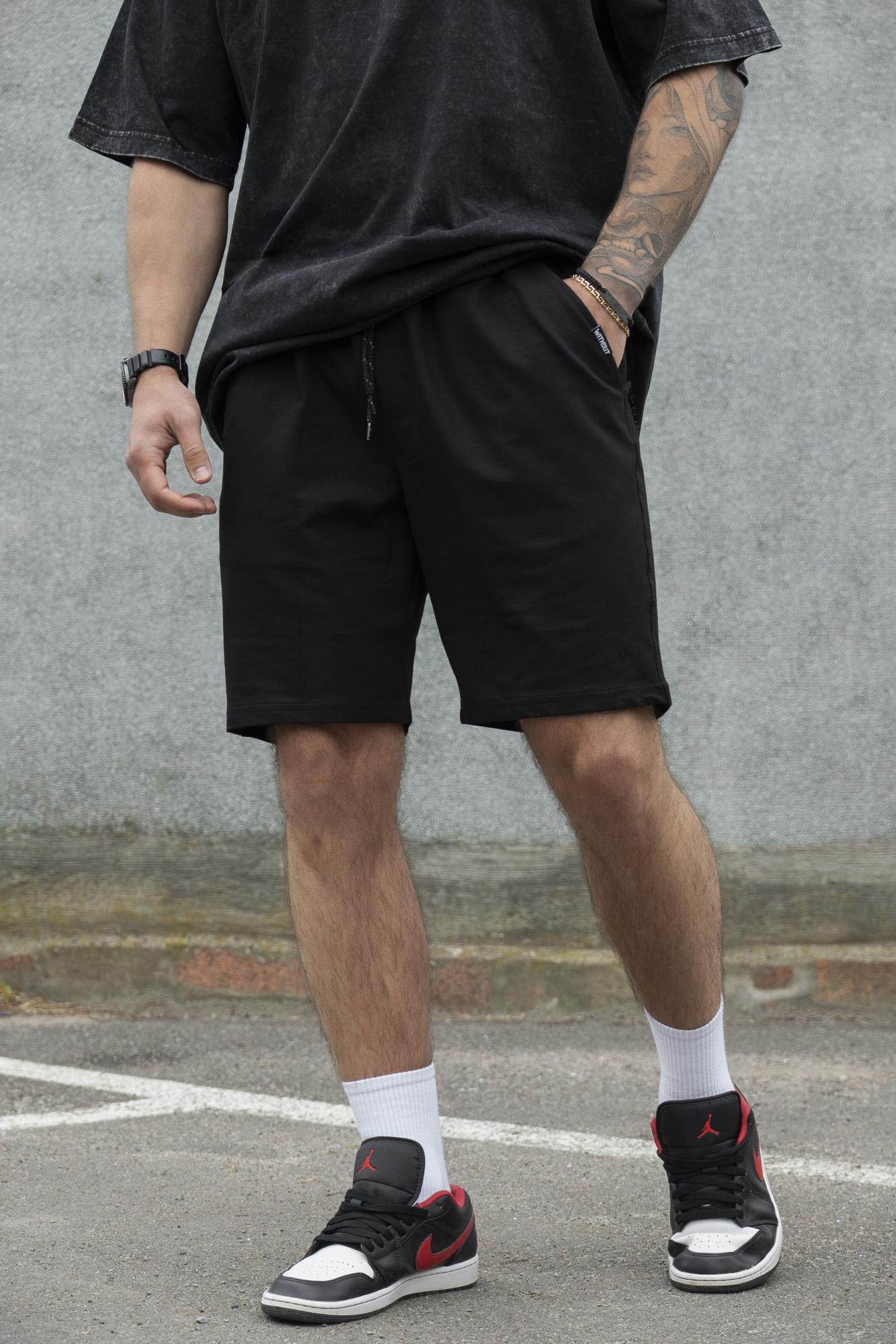 Шорты мужские хлопковые Without Basic базовые трикотажные M Black (M8049719)