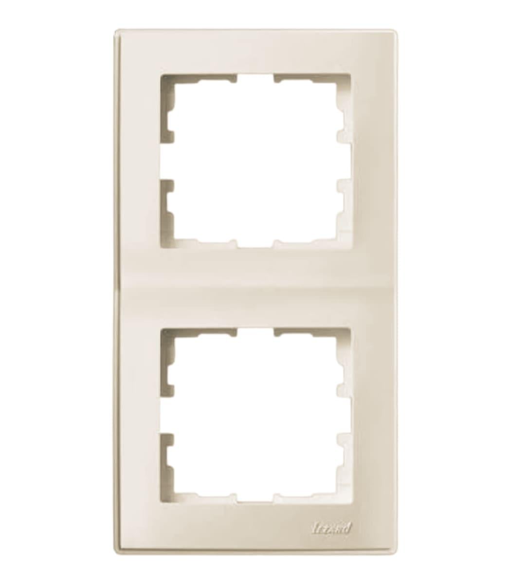 Рамка двухместная вертикальная LESYA 705-0300-152 Кремовый (00000039591)