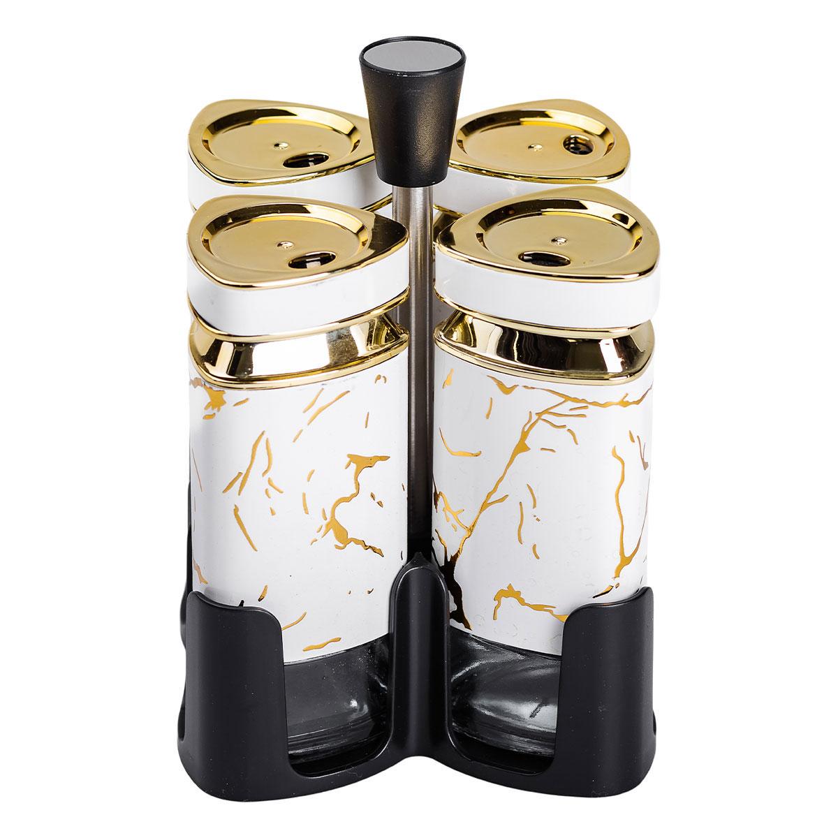 Набір баночок для спецій карусель 4 шт. 120 мл (HP-1330) - фото 2